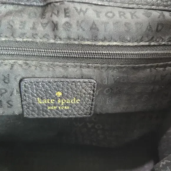 Kate Spade Black Mulberry Pebbled Leather Backpack   #854 - Picture 12 of 13